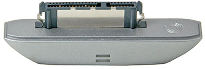 The adapter contains both the external interface and its bridge controller chip.